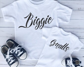 Biggie Smalls Shirt, Baby Shower Gift, Big Brother Little Brother Shirt Set, Big Brother and Little Brother Tshirts, NEW big Brother shirt