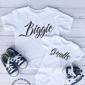 Biggie Smalls Shirt, Baby Shower Gift, Big Brother Little Brother Shirt Set, Big Brother and Little Brother Tshirts, NEW big Brother shirt