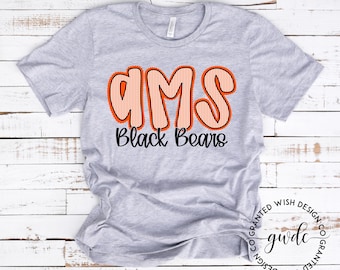 Austin T-Shirt, Austin Black Bears, Womens Austin T-Shirt, Black Bears Tee, Spirit Shirt, AHS Black Bears