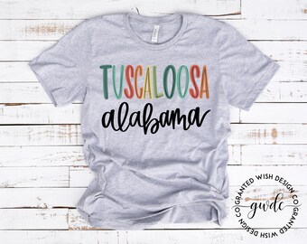 Camiseta de Alabama, camiseta del día del partido, camiseta de Alabama para mujer, camiseta Roll Tide, Tuscaloosa, Alabama