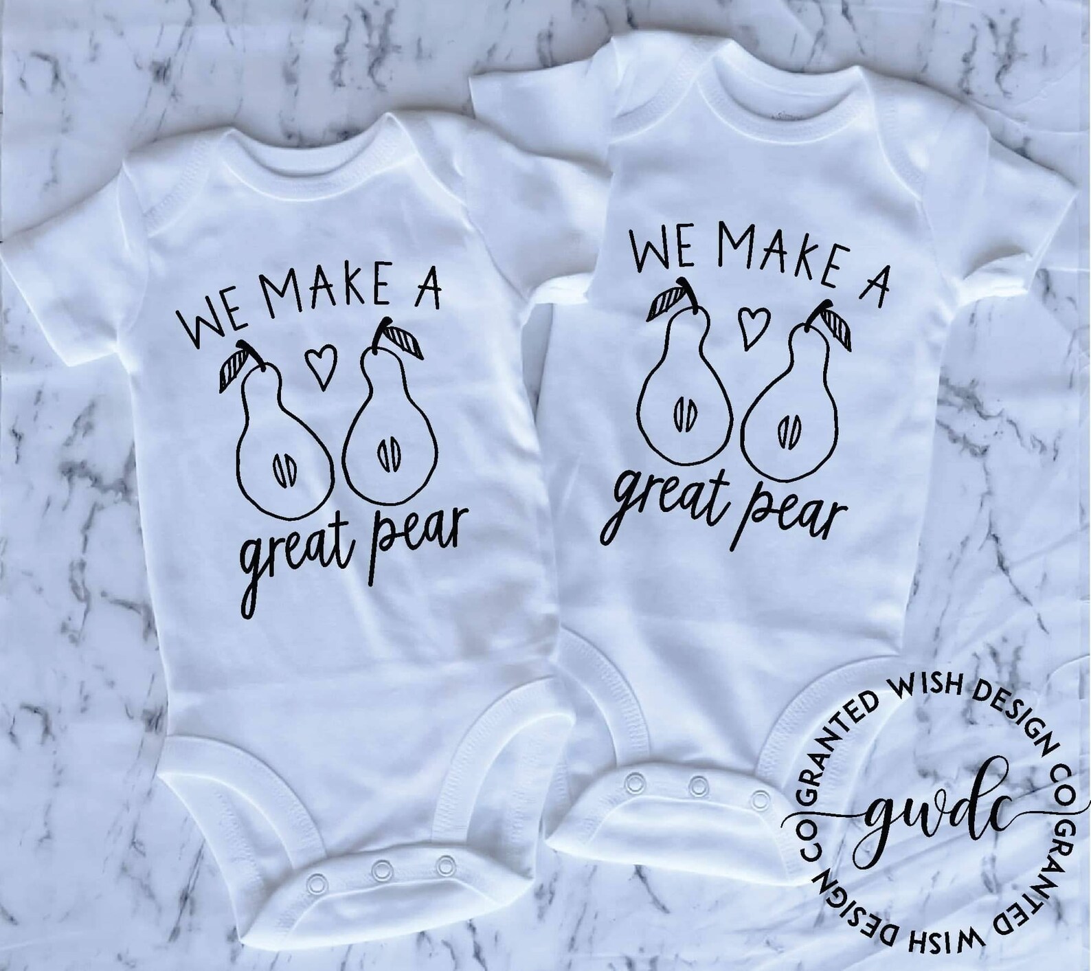 Twin Baby Bodysuit Set Twin Baby Shower Gifts Gender Neutral Etsy