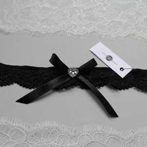 Black garter, Black lace womens garter, Bridal garter, wedding garter, sexy garter, gift for her, Black soft lace garter, GARTER image 5