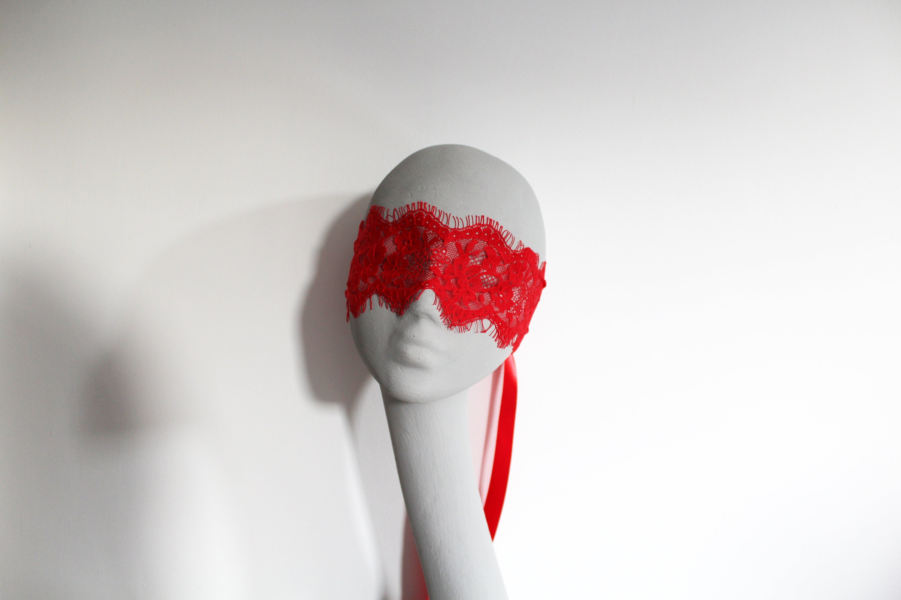 Red Lace Blindfold Red Lace Mask Lace Mask Red Blindfold Etsy UK