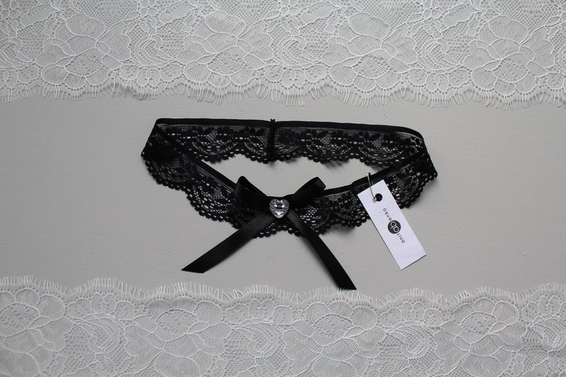 Black garter, Black lace womens garter, Bridal garter, wedding garter, sexy garter, gift for her, Black soft lace garter, GARTER image 1