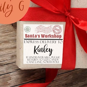 Santa&#39;s Special Delivery | Christmas Gift Tag Sticker Labels | To From Gift Labels | Custom Gift Labels | Personalized Gift Label Sheet