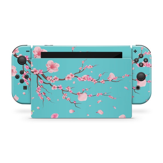 Nintendo Switch Skin // Cherry Blossom Decal for Joy-Con Gaming Controller Console & Dock