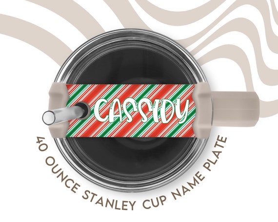 Custom Stanley Cup Accessories: Christmas Stanley Tumbler Name Tag