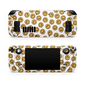 Smiley Face Steam Deck Vinyl Skin | Steam Deck Skin | Solid Color Pastel Bold Colors Steam Deck Pattern | Gaming Wrap