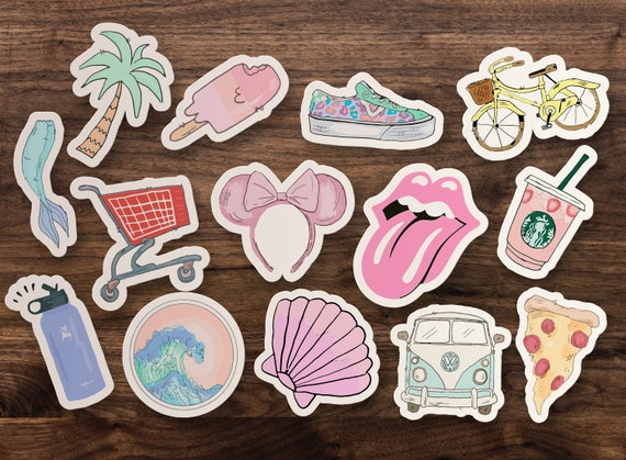 Favorite Things Sticker Pack // Cute Teen Fun Coastal Beach VSCO Stickers  Girls // Waterbottle, Laptop, Cooler, Car Vinyl Decal 3 Each -  Canada