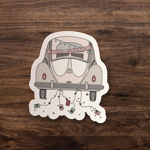 Just Married Car Sticker // Wedding Sticker // Bride Sticker // Newlywed Sticker // Available in 3&quot;, 5&quot; or 7&quot; Decal