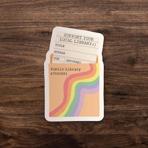 Unterstützen Sie lokale Bibliotheken Aufkleber | Kindle, Laptop Aufkleber Vinyl Aufkleber | Buchliebhaber Geschenk | Booktok Buchaufkleber | Kindle Hülle Sticker