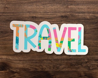 Travel Sticker // World Map Sticker // Best Friend Sticker // Perfect For Your Waterbottle, Laptop, iPhone, Car, Window