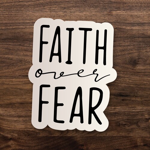 Faith Over Fear Sticker // Christian Sticker // Laptop Water Etsy