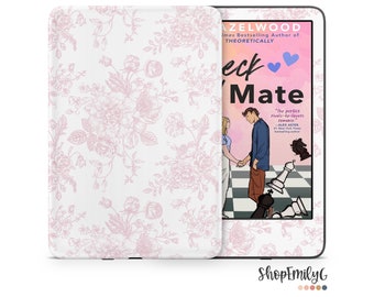 Pink Vintage Floral Decals Sticker Skin | Vinyl Wrap For Kindle Basic, Paperwhite, Oasis, eReader | Book Lover Gift | As seen on Booktok