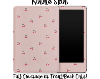 Pink Cherries Kindle Decals Sticker Skin | Vinyl Wrap For Kindle Paperwhite, Oasis, eReader | Book Lover Gift | As seen on Booktok