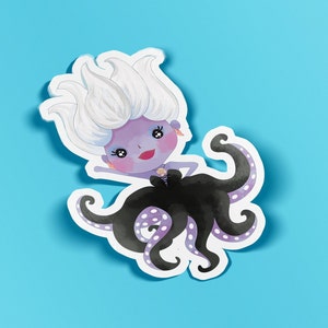 Under The Sea Witch Sticker |  5&quot; Die-Cut Window, Skateboard, Car, Wall Decal