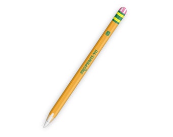 May include: A yellow pencil with a green and yellow striped eraser and the text "SHOPPEMILY" printed on the side.