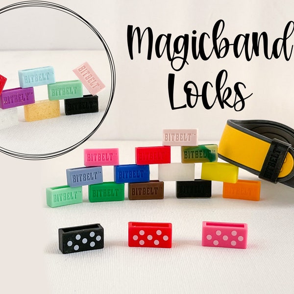 Adult Magic Band Locks for Disney MagicBand 2.0 | Magic Band 2.0 Holder | Bitbelt Protector Locks for MagicBand 2 | Fits NEW MagicBand PLUS!