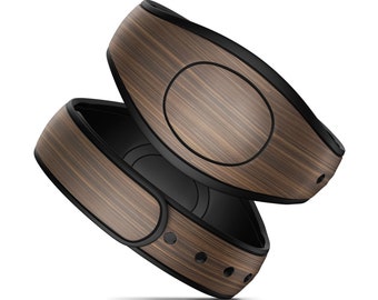 Magic Band Decal // Wood Grain Design // MagicBand 2 Vinyl Skin Wrap // Available in Glitter // Adult & Child MagicBand Decal