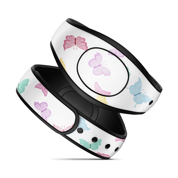 Magic Band Decal // Butterflies Design // MagicBand 2 Vinyl Skin Wrap // Available in Glitter // Adult & Child MagicBand Decal