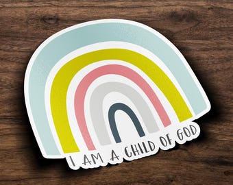 I Am A Child Of God Christian Inspirational Waterproof Matte Sticker for Kindle, Laptop, Car Decal