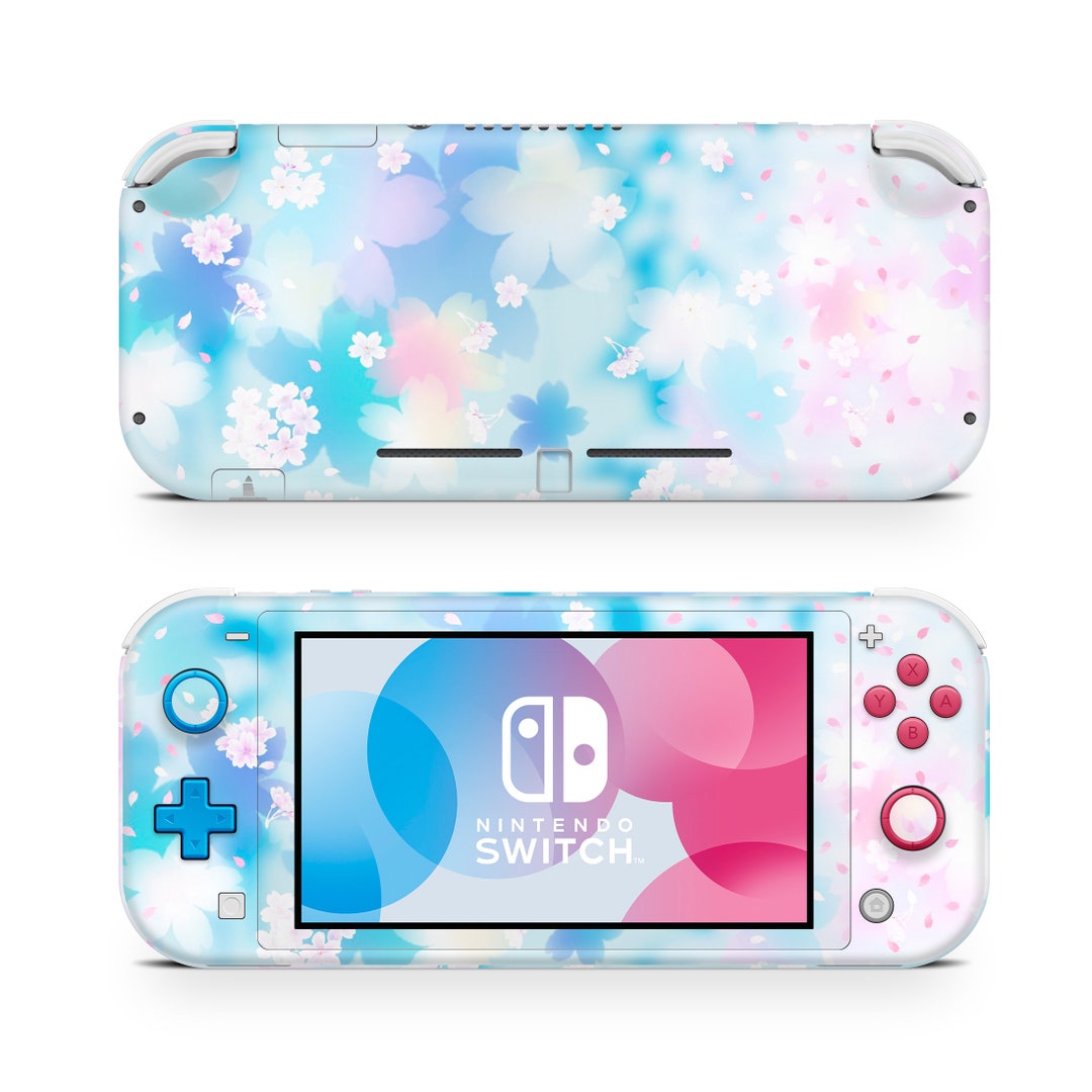 Nintendo Switch Lite スキンシール // 浮かぶ桜デザイン // 高品質 3M