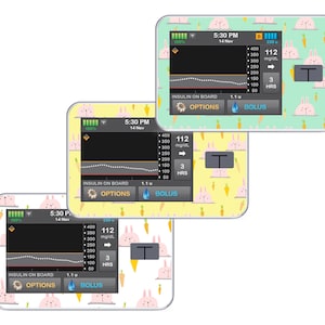 Tandem T:Slim X2 Aufkleber // Tslim x2 Pump-Aufkleber Haut // Diabetiker-Aufkleber // Paeping Bunnies Easter Pattern