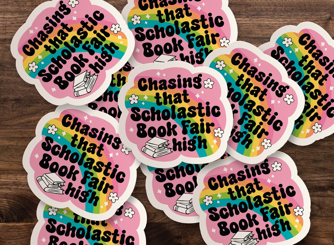 Paper Chasing Sticker Chasing That Scholastic Bookfair High Sticker | Vinyl Decal for Laptop ...