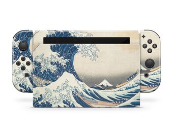 The Great Wave off Kanagawa Skin Wrap for Nintendo Devices Switch Standard, OLED, 2, Lite  Decal Wrap | Console, Joycons