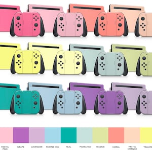 Cute Pastel Solid Color Skin Wrap for Nintendo Switch Devices | Standard, OLED, 2, Lite