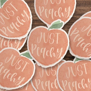 Just Peachy // Adesivo per laptop // Adesivo per skateboard // Adesivo in vinile per borraccia