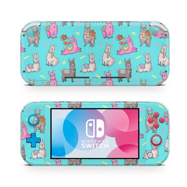 Nintendo Switch Lite Skin Decal Traveling Llamas