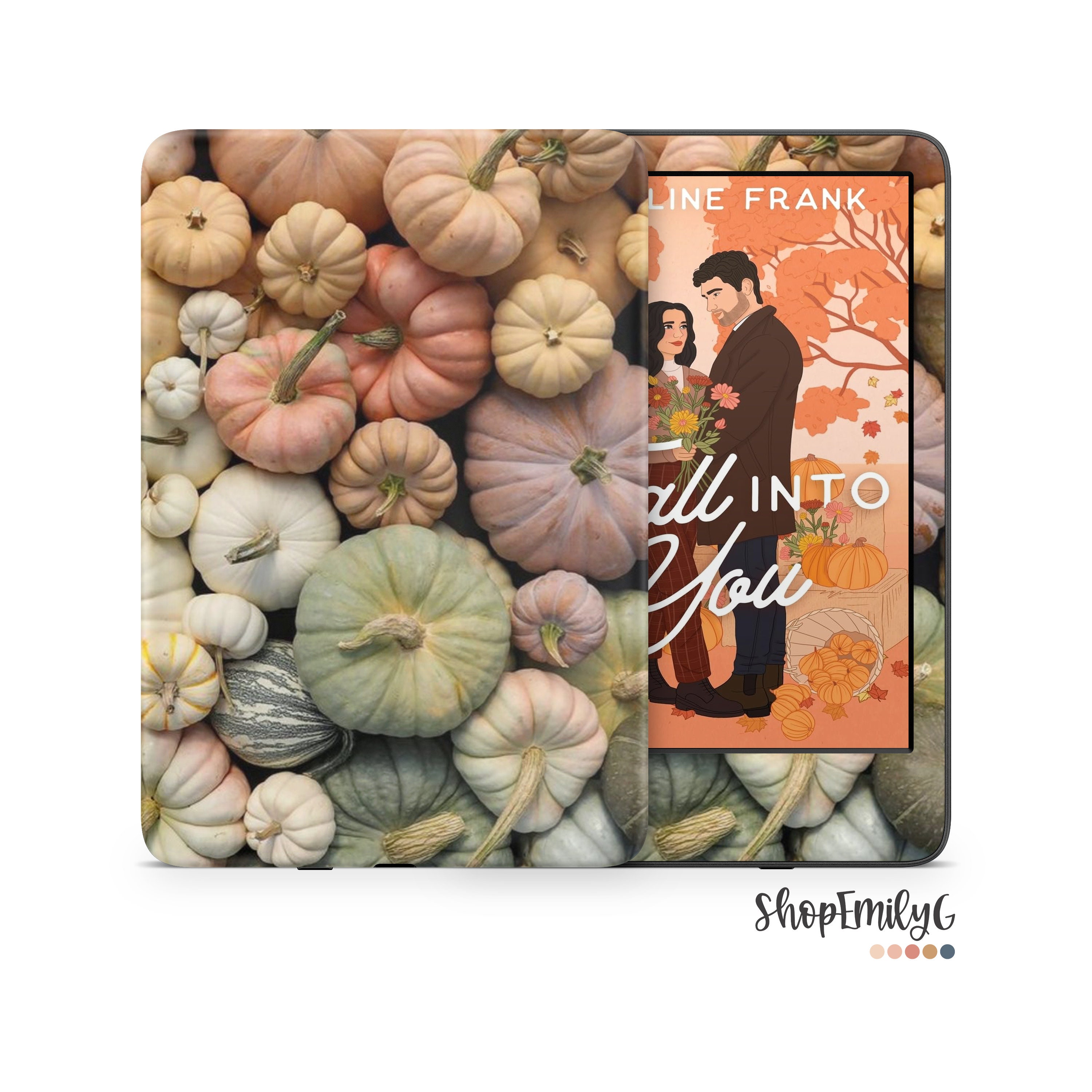 Aesthetic Pumpkins Fall Kindle Skin | Aesthetic Wrap For Amazon Kindle Basic, Paperwhite, Fire, Oasis, Scribe, Kobo, Colorsoft | Booktok
