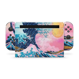Watercolor Great Wave Skin Wrap for Nintendo Switch Devices | Standard, OLED, 2, Lite