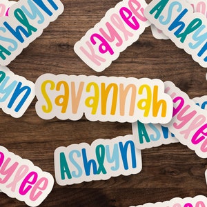Personalized Custom Name Sticker | Custom Name Sticker, 3&quot;, 5&quot; or 7&quot; Die-Cut Window, Skateboard, Car, Wall Decal, Laptop Vinyl