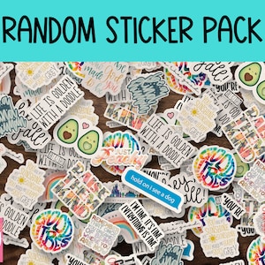 Pack Random Sticker Pack | 3&quot; Sticker | Grab Bag Mystery Sticker Pack | Laptop Water Bottle Sticker Bomb Teen Mystery Gift | Sticker Sale