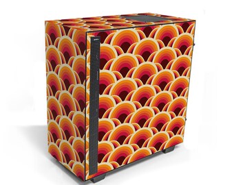 Retro Sun NZXT H510 PC Case Skin | Custom Computer Case Skin Decal | Custom Fit, Custom Design, Best Selling Skin Pattern