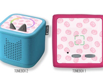 Pink Jack-O-Lanterns Halloween Toniebox Tonie Decal Sticker Wrap | Toniebox Accessories