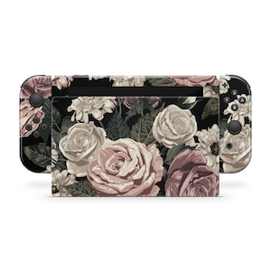 Vintage Floral Roses Skin Wrap for Nintendo Switch Devices | Standard, OLED, 2, Lite