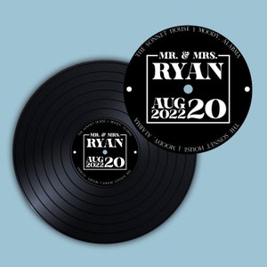 Wedding Logo Record Custom Label | Wedding Label for Record Guestbook | Record Guestbook for Wedding, Birthday, Graduation Vinyl Record