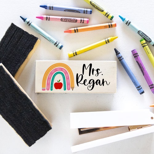 Teacher Rainbow Teacher Dry Erase Chalkboard Eraser Custom Etsy