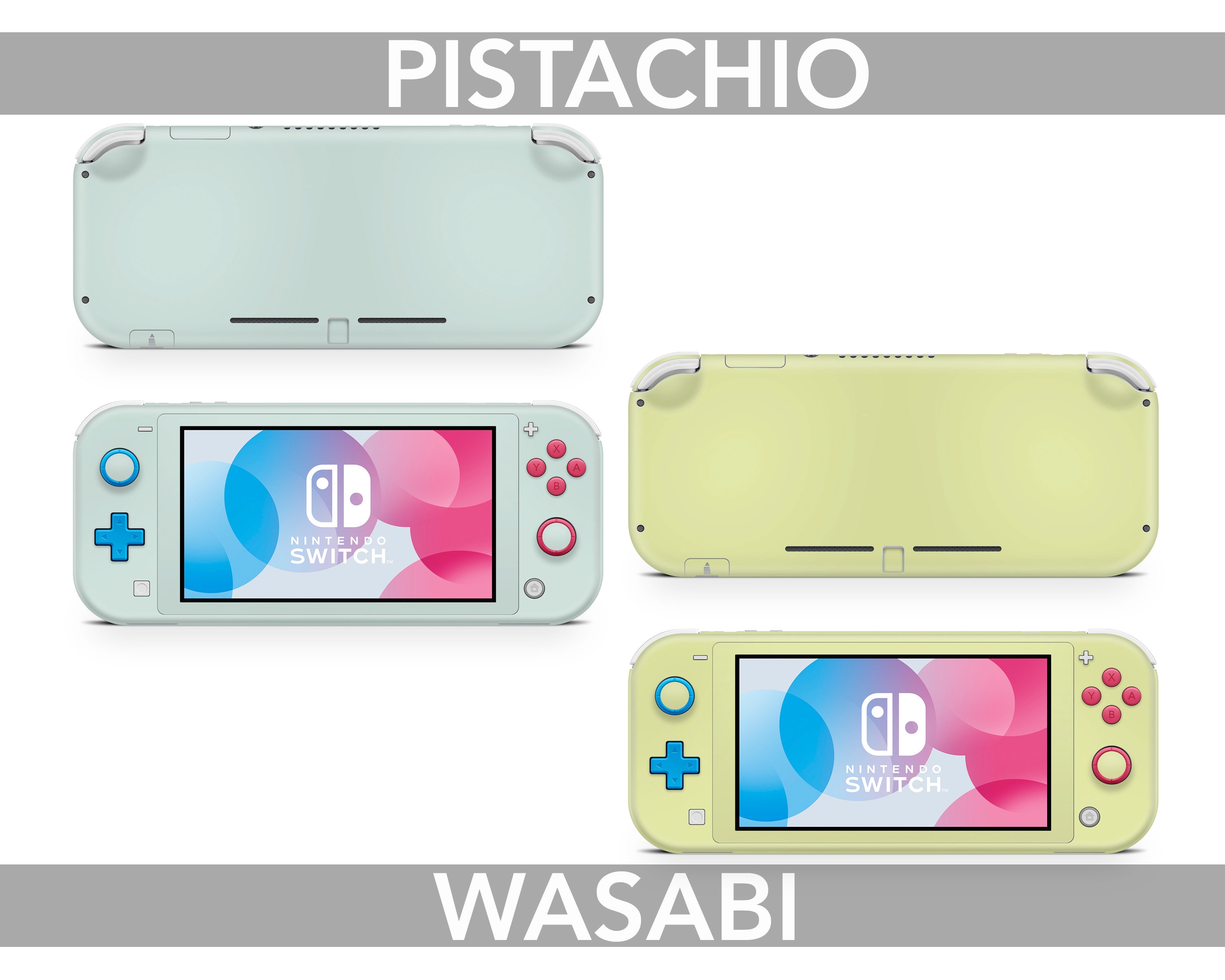 かわいいパステルカラーのNintendo Switch LITEスキン。単色ピンク