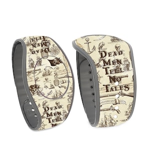 Dead Men Tell No Tales Pirate Vinyl Decal Skin for Disney MagicBand+ and MagicBand 2.0 | Waterproof Magic Band Sticker Wrap | Ready To Ship