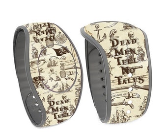 Dead Men Tell No Tales Pirate Vinyl Decal Skin for Disney MagicBand+ and MagicBand 2.0 | Waterproof Magic Band Sticker Wrap | Ready To Ship