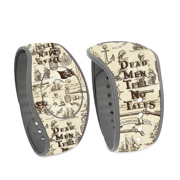 Dead Men Tell No Tales Pirate Vinyl Decal Skin for Disney MagicBand+ and MagicBand 2.0 | Waterproof Magic Band Sticker Wrap | Ready To Ship