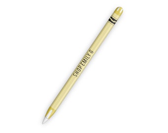Apple Pencil Skin Yellow Crayon // High Quality 3M Vinyl Decal Wrap & Overlaminate // Available for the Apple Pencil 1 or 2 Gen