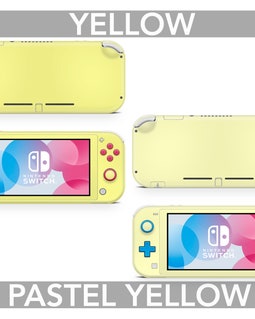 かわいいパステルカラーのNintendo Switch LITEスキン。単色ピンク