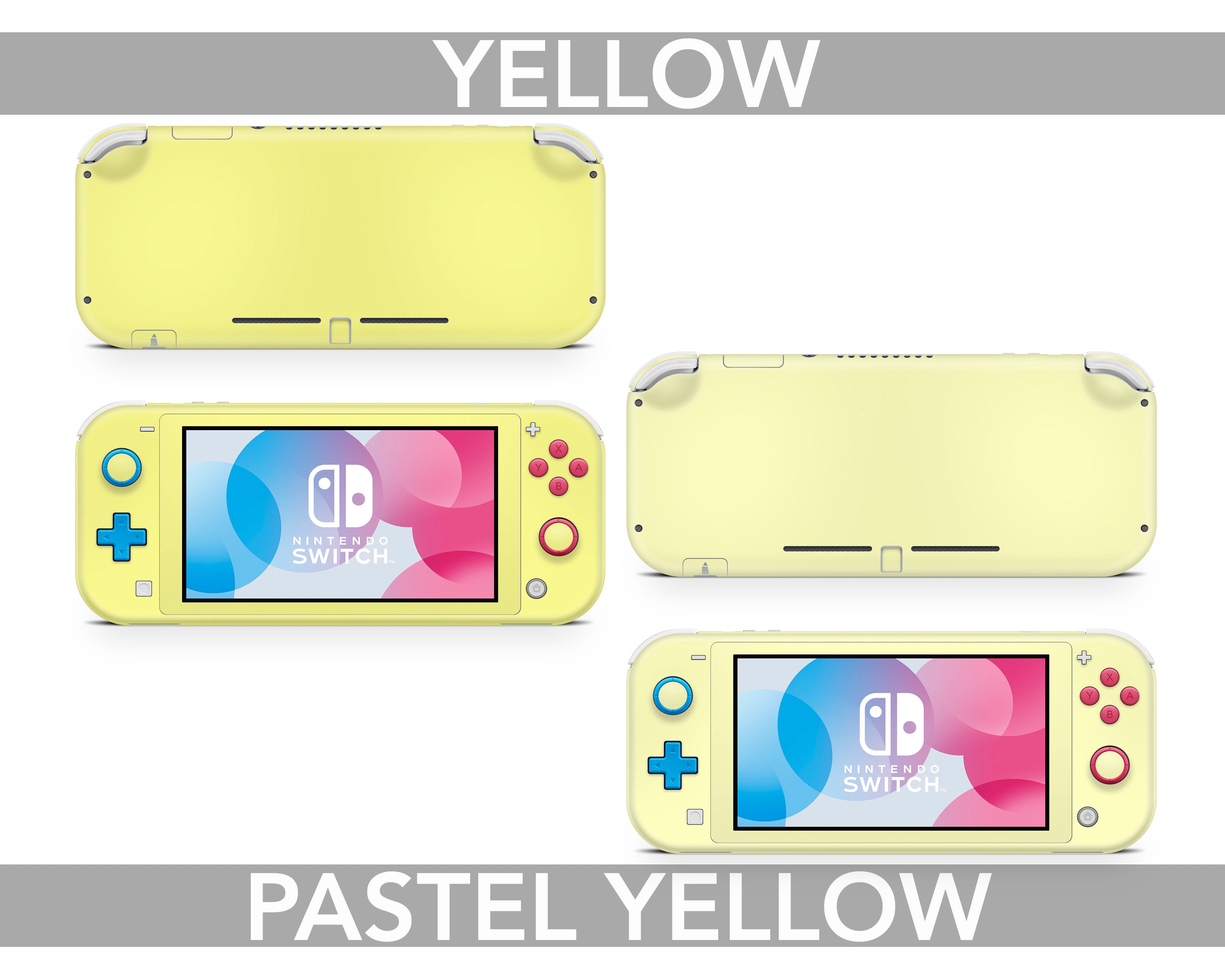 かわいいパステルカラーのNintendo Switch LITEスキン。単色ピンク