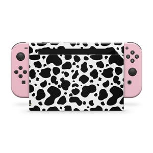 Pink Cow Print Skin Wrap for Nintendo Switch Devices | Standard, OLED, 2, Lite