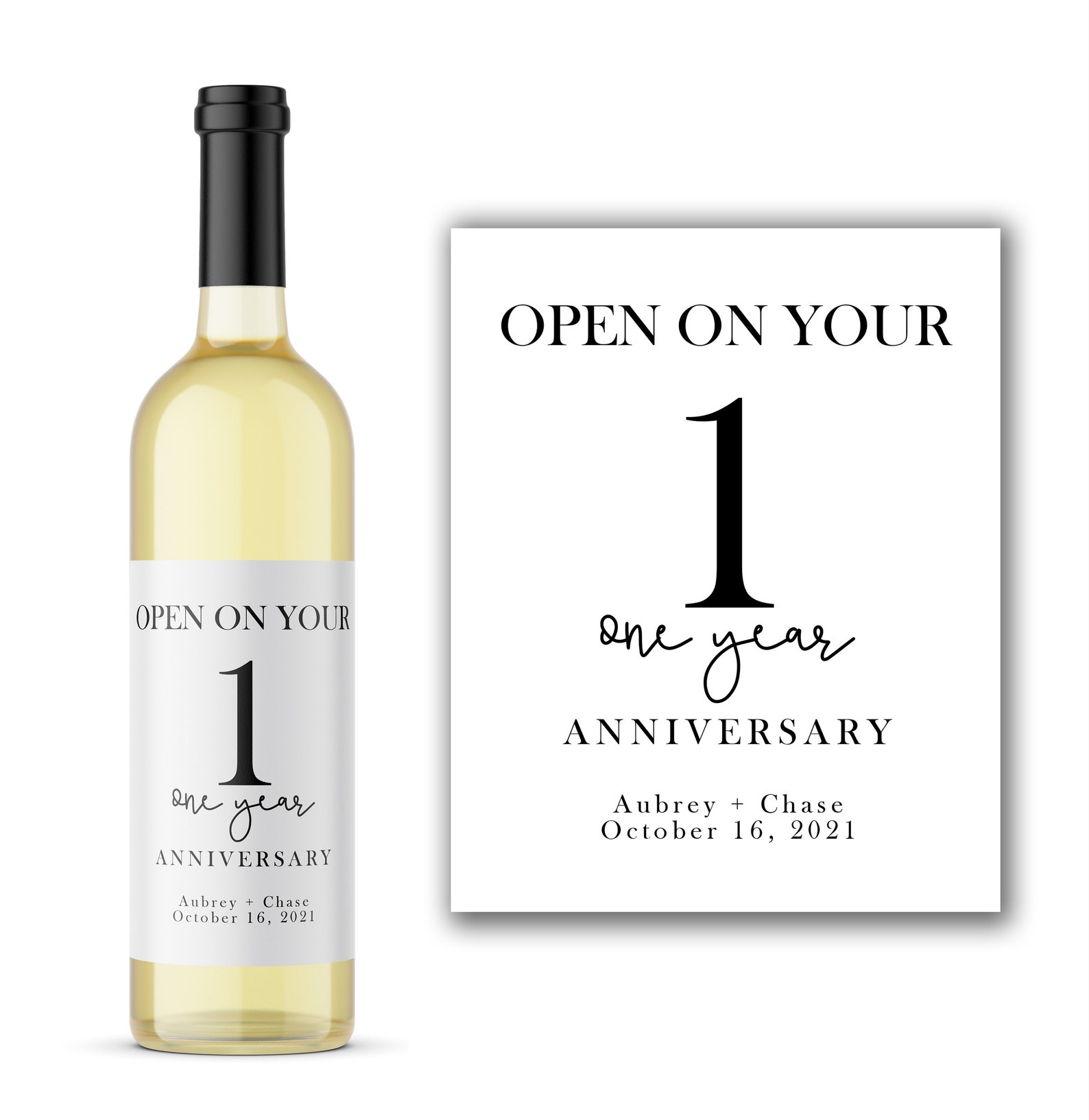 Wedding Anniversary Wine Bottle Label Pack Custom Wine Etsy